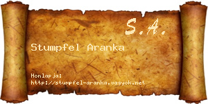 Stumpfel Aranka névjegykártya